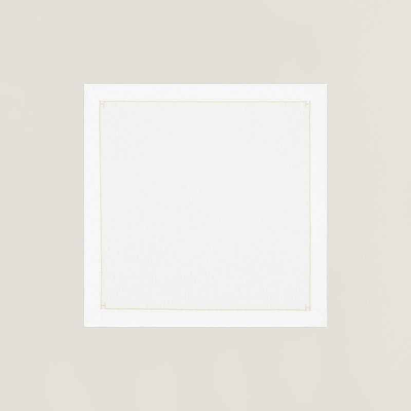 テーブルナプキン 《アンテルリーニュ》 - ホワイト | Hermès